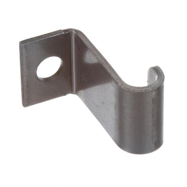 A black metal Frymaster clamp with holes.
