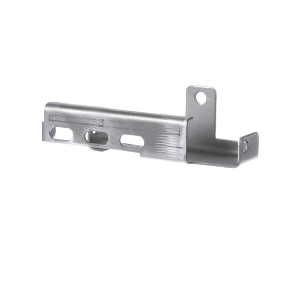 A metal bracket with a hole in it.