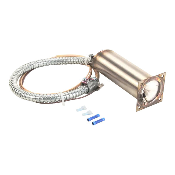 A metal high limit cover and thermocouple assembly with attached wiring and connectors for a 40-gallon Southbend appliance.