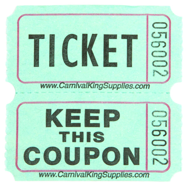 Carnival King Assorted 1-Part Admit One Tickets Set - Red, White