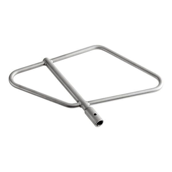 A metal Scotsman sweep arm with a long handle.