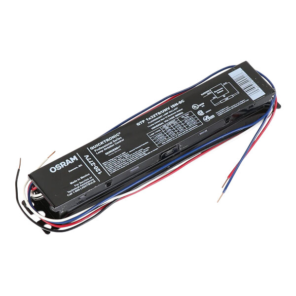 A rectangular electronic ballast with multiple colored wires, labeled as a True Refrigeration 914240 Ballast.