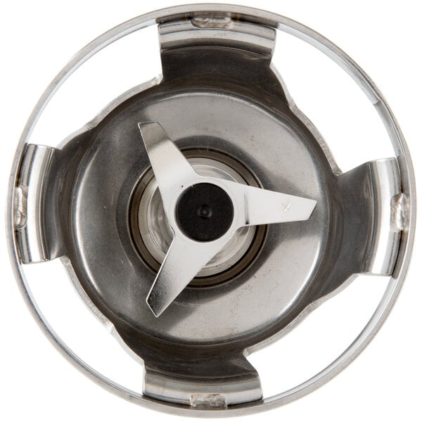 A Robot Coupe bell cover assembly with a removable blade over a white background.