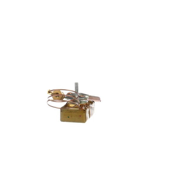 A close-up of a Groen thermostat kit with wires attached.