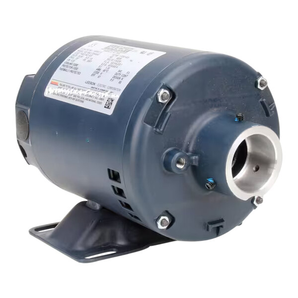 A Frymaster electric motor with a blue housing.