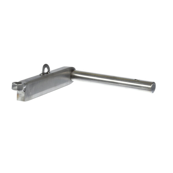 A Blakeslee stainless steel door hinge weldment with a long metal handle.