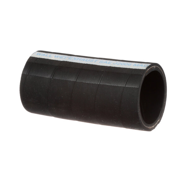 A black Champion discharge hose with a white stripe.