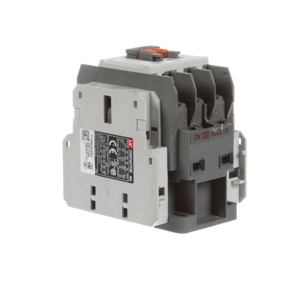 A close-up of a Southbend Contactor, a grey and white electrical device with three switches.