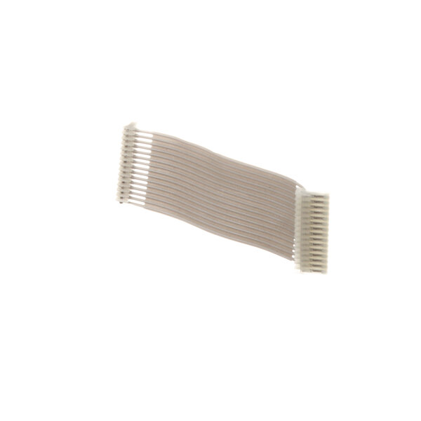 A white plastic cable with plastic pins.