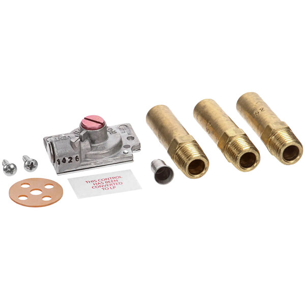 A Tri-Star conversion kit with brass fittings and nuts.