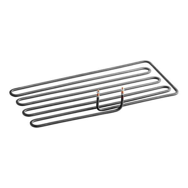 A rectangular, coiled metal heating element with two connection terminals, likely used for an electric griddle or similar appliance.