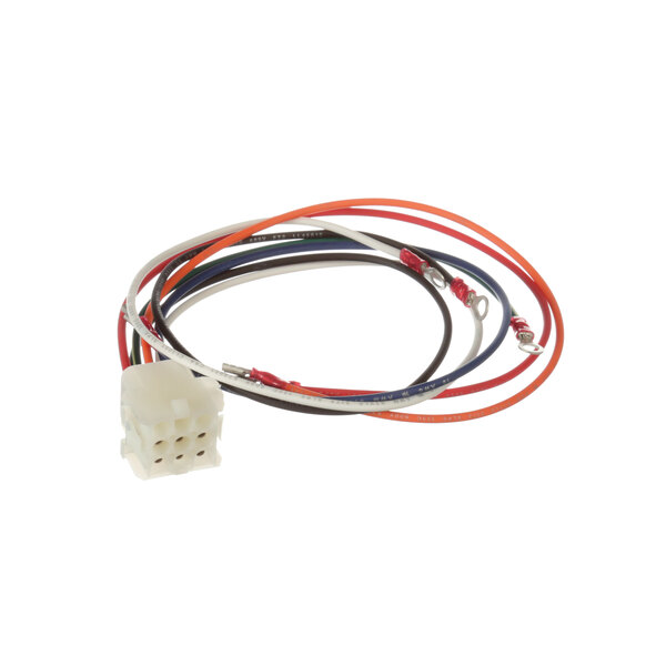 A Frymaster wiring harness with several wires and a connector.