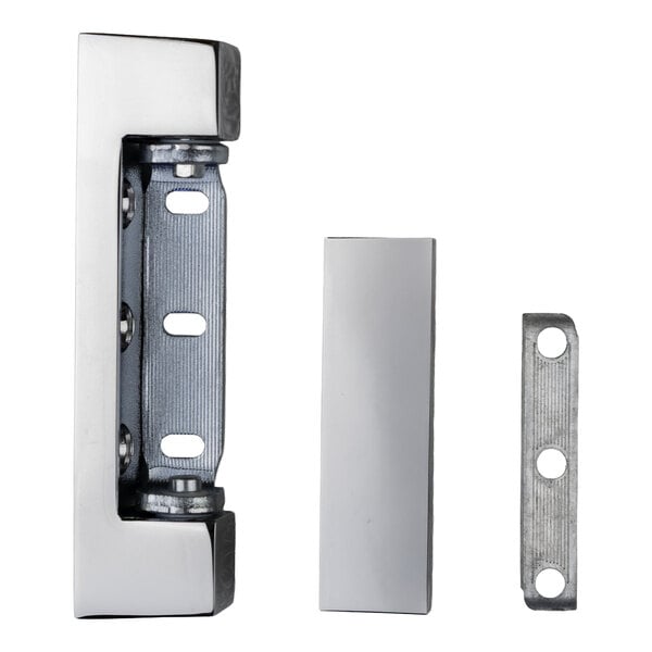 A metal Kason 1216-000031 hinge set with three separate components.