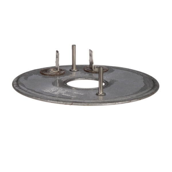 A close-up of a Bloomfield 2N-70635UL metal element with two metal screws.