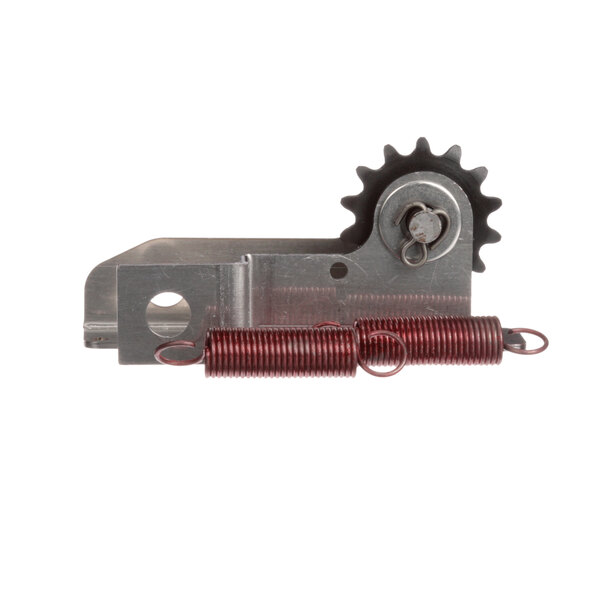 The metal gear and spring of an Antunes 7000506 Tensioner.