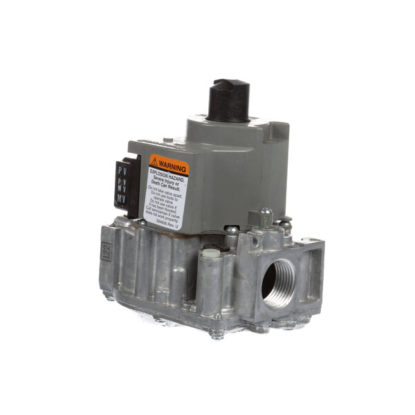 A grey and black Cleveland liquid gas valve with a black handle.