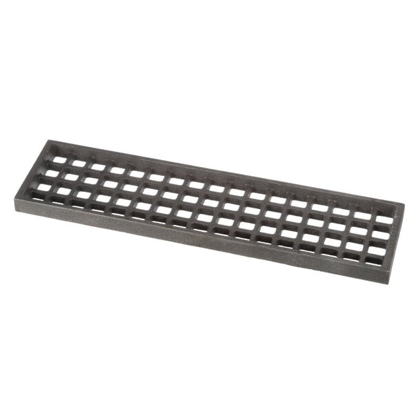 A black metal Southbend grate with squares on it.