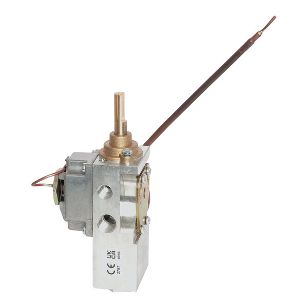 An Imperial oven control safety thermostat with a long metal rod and a wire attached.