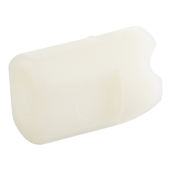 A white object with a hole in it.