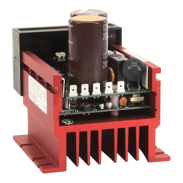 A red and black Cleveland AC Motor Drive unit.
