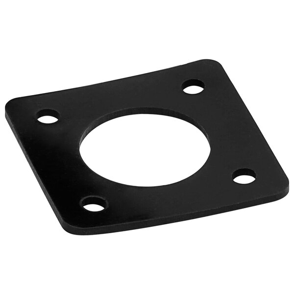 A black square Vulcan gasket with holes.