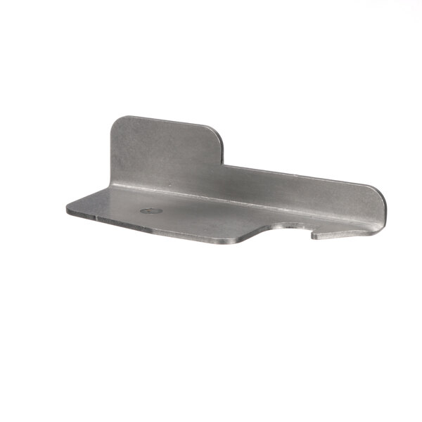 A close-up of a metal Henny Penny drain pan latch lock.