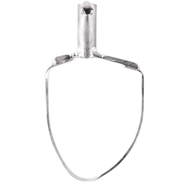 A metal pastry knife with a long neck.