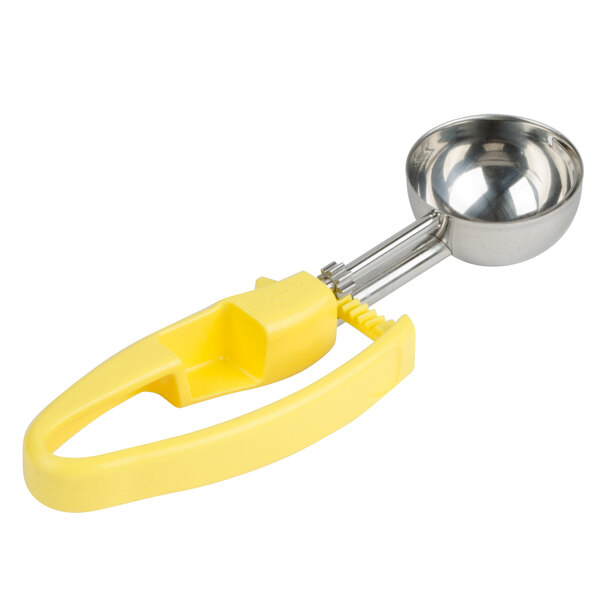 a yellow and silver scoop