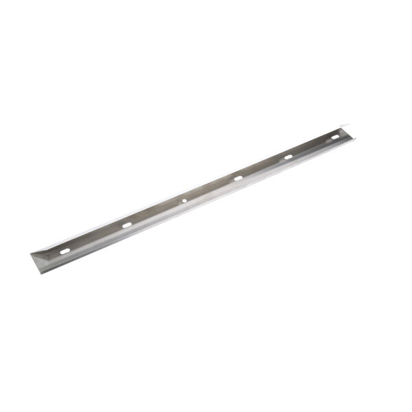 A metal bar with holes on a white background.