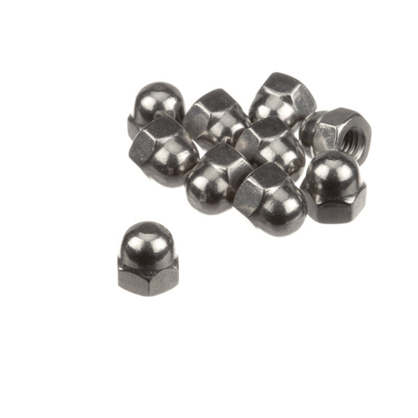 A group of metal Antunes acorn nuts.