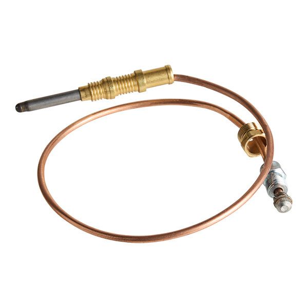 A copper wire with a metal rod.