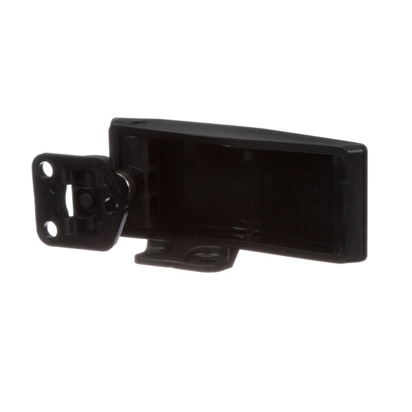 A black plastic Norlake door latch with a black connector.