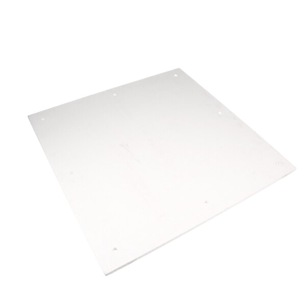 A white square insulation panel with holes on a white background.