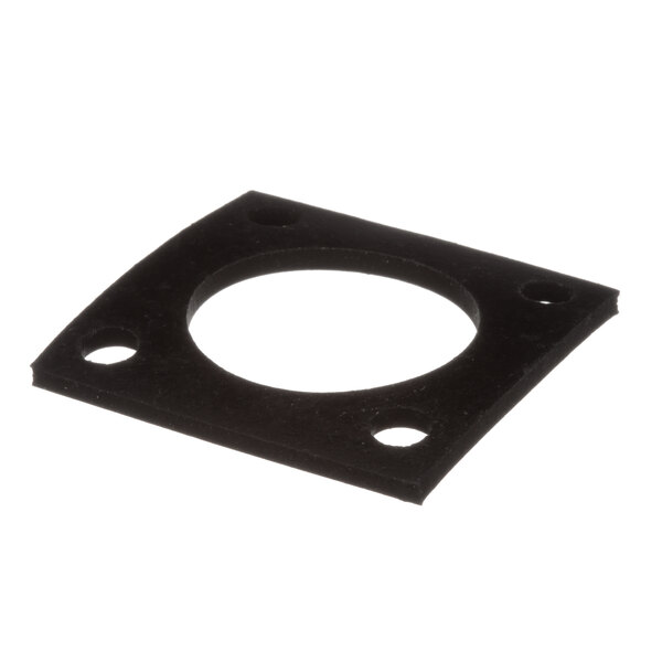 A black rubber Champion drain gasket with holes.