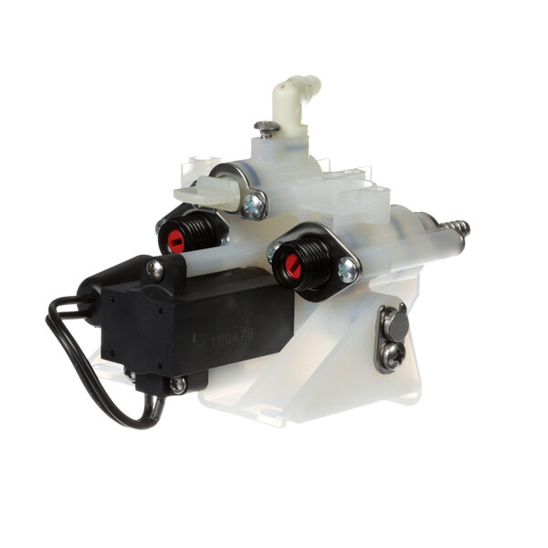 A white and black FBD solution module with black wires.