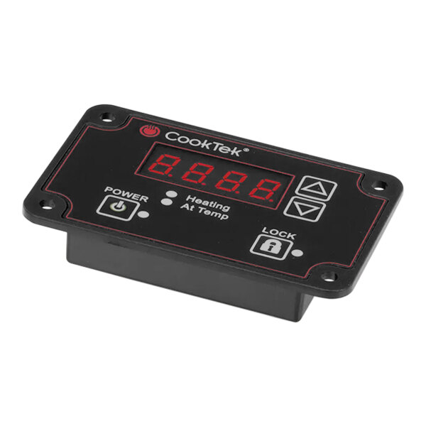 A black rectangular CookTek control box with red text.