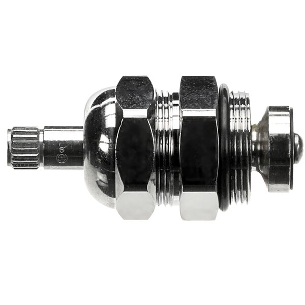 A stainless steel Power Soak PS_34272 3/4 valve with a black metal handle.