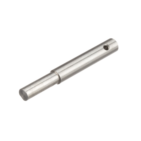 A stainless steel metal rod with holes on the end.