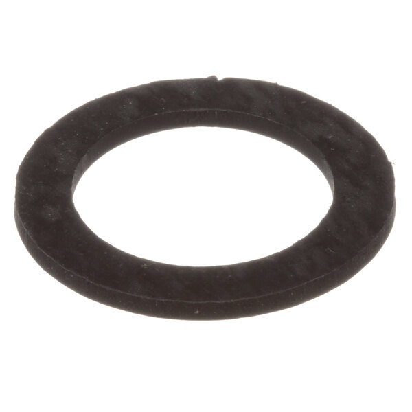 A black rubber ring with a white background.