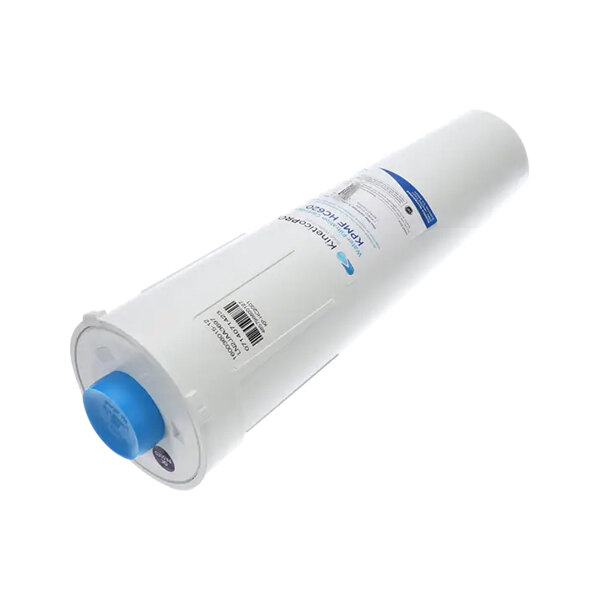 A white KineticoPRO water filter cartridge with a blue cap.