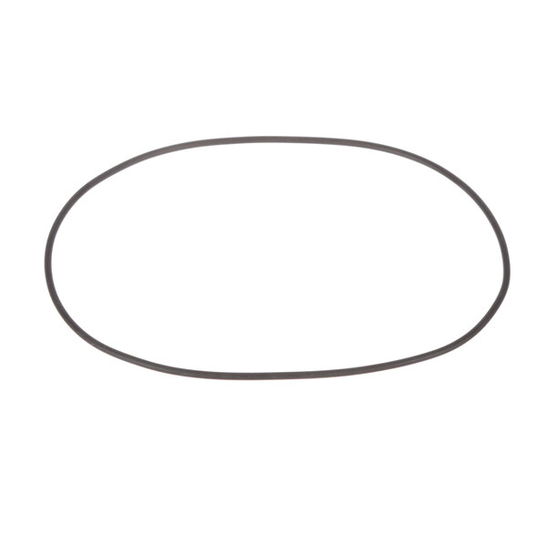 A black rubber oval Univex O-Ring on a white background.