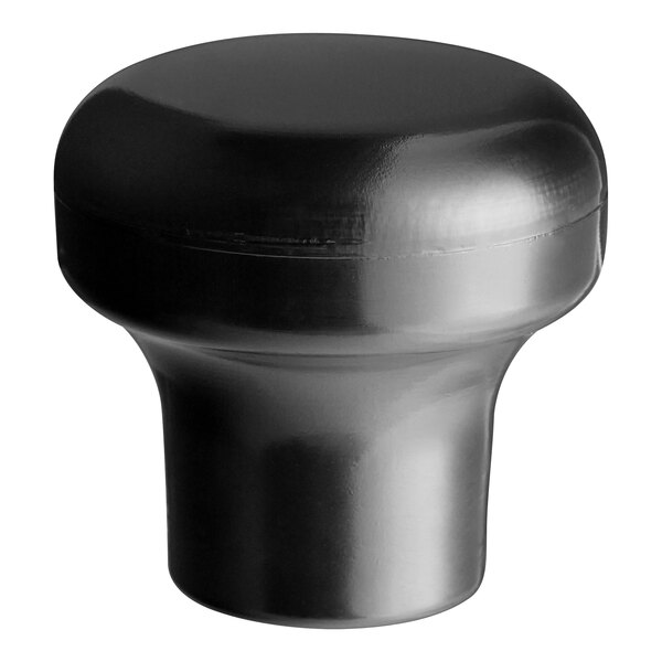 A black cylinder with a round cap.