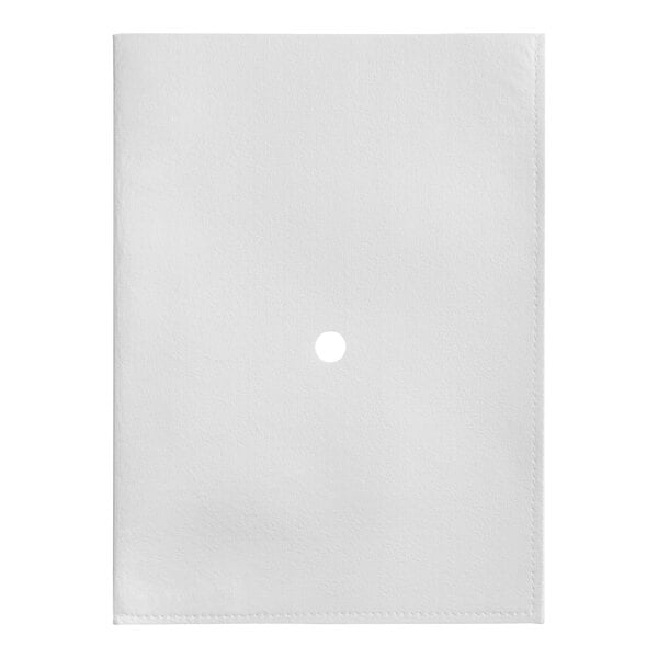 A white rectangular filter sheet with a hole in the middle.