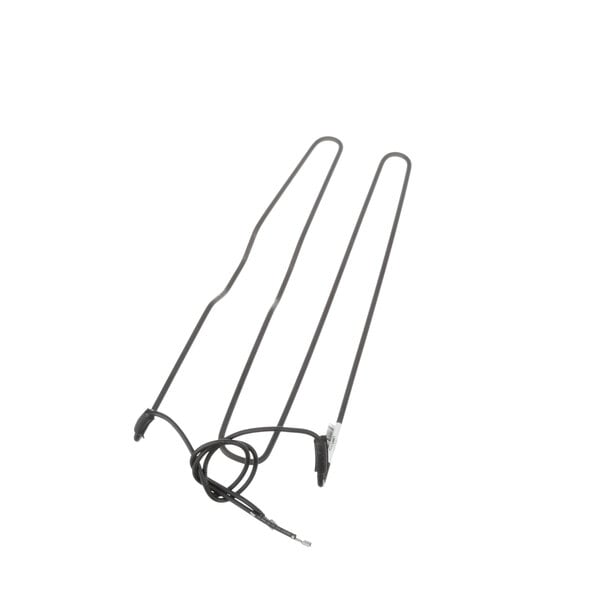 A Norlake Evap Defrost Heater with a pair of black wires and a clip.