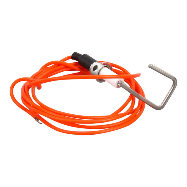 A spark electrode with an orange wire designed for use with a GSX-16HE appliance.