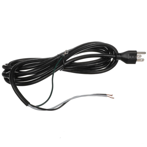 A black Crown Steam electrical cord with a plug.