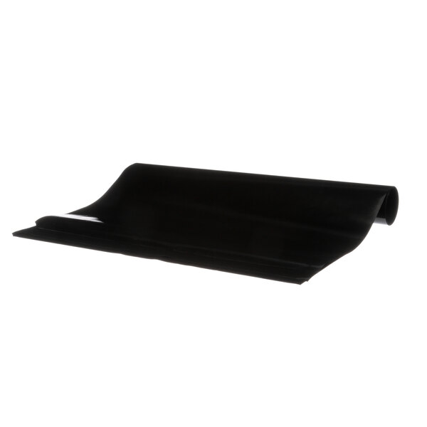 A black rectangular roll of paper with a white background.
