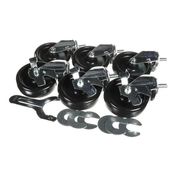 True 830278 4" Swivel Stem Casters - 6/Set