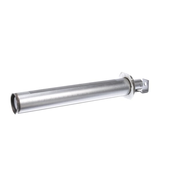 A silver metal cylinder with a screw on one end and a long handle.