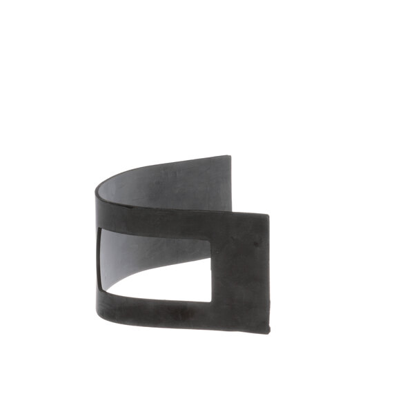A black metal Crown Steam tank gasket with a square cut out.